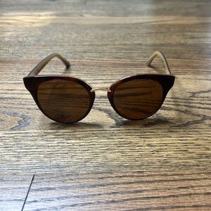 Ellison Brown Cat Eye Aviator Sunglasses Made in Greece